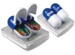 Double Capsule Pop Up Memo & Paper Clip Dispenser