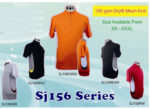 SJ156 Dri-Fit Mandarin Collar Tees w Zip