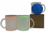CG-198 Frosty Glass Mug w Colored Cover