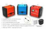 TA-13008 Travel Adaptor w 2 USB Hubs