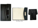 3 Fold PU Leather Notebook with Pen