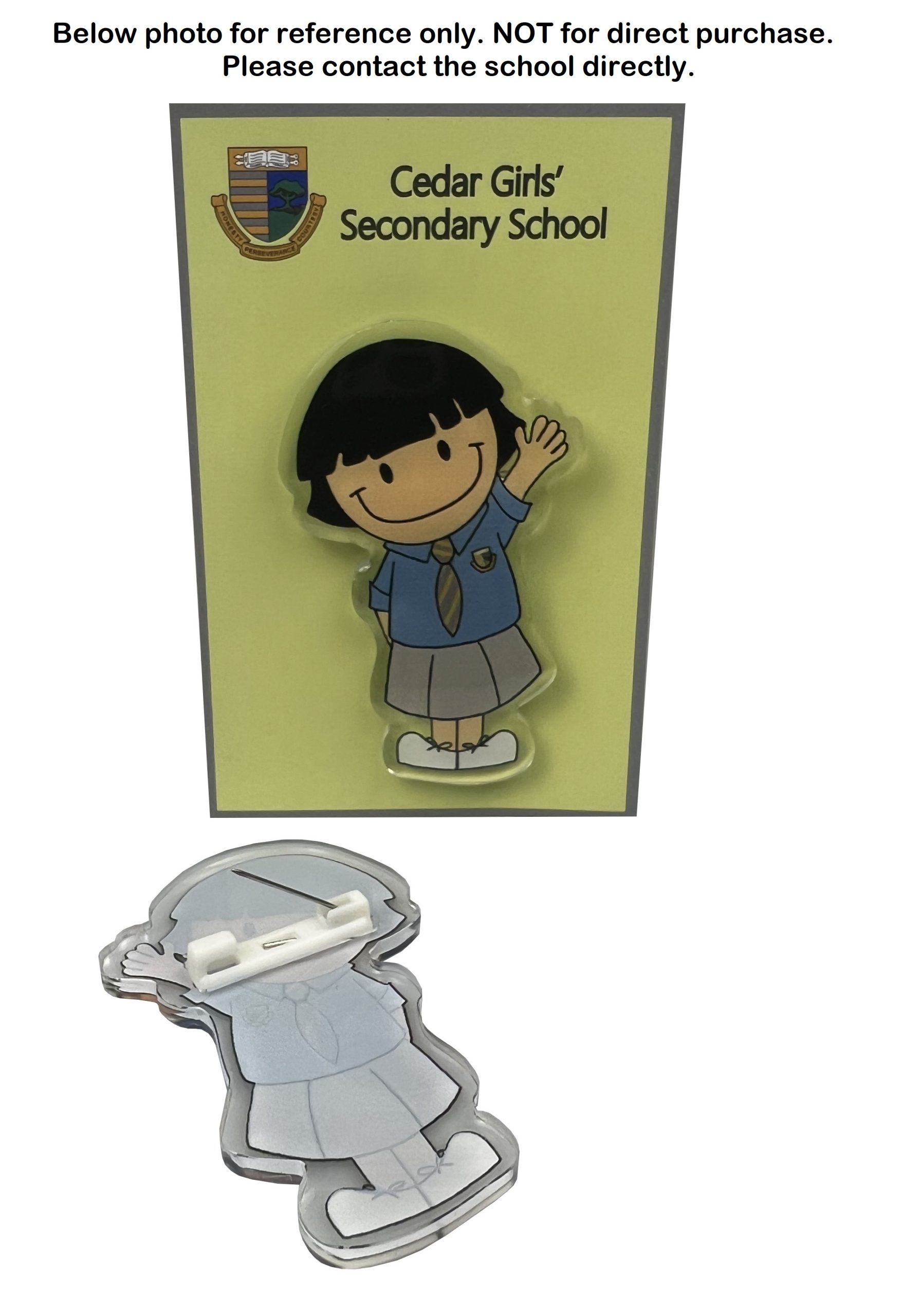 Cedar Girls School Acrylic Brooch