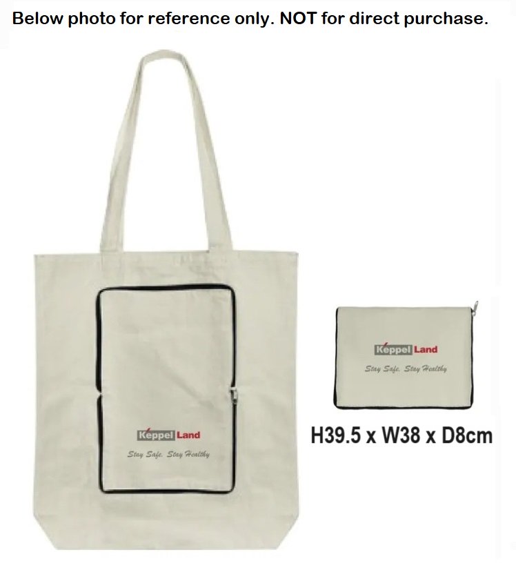 Cotton Foldable Tote Bag with zip
