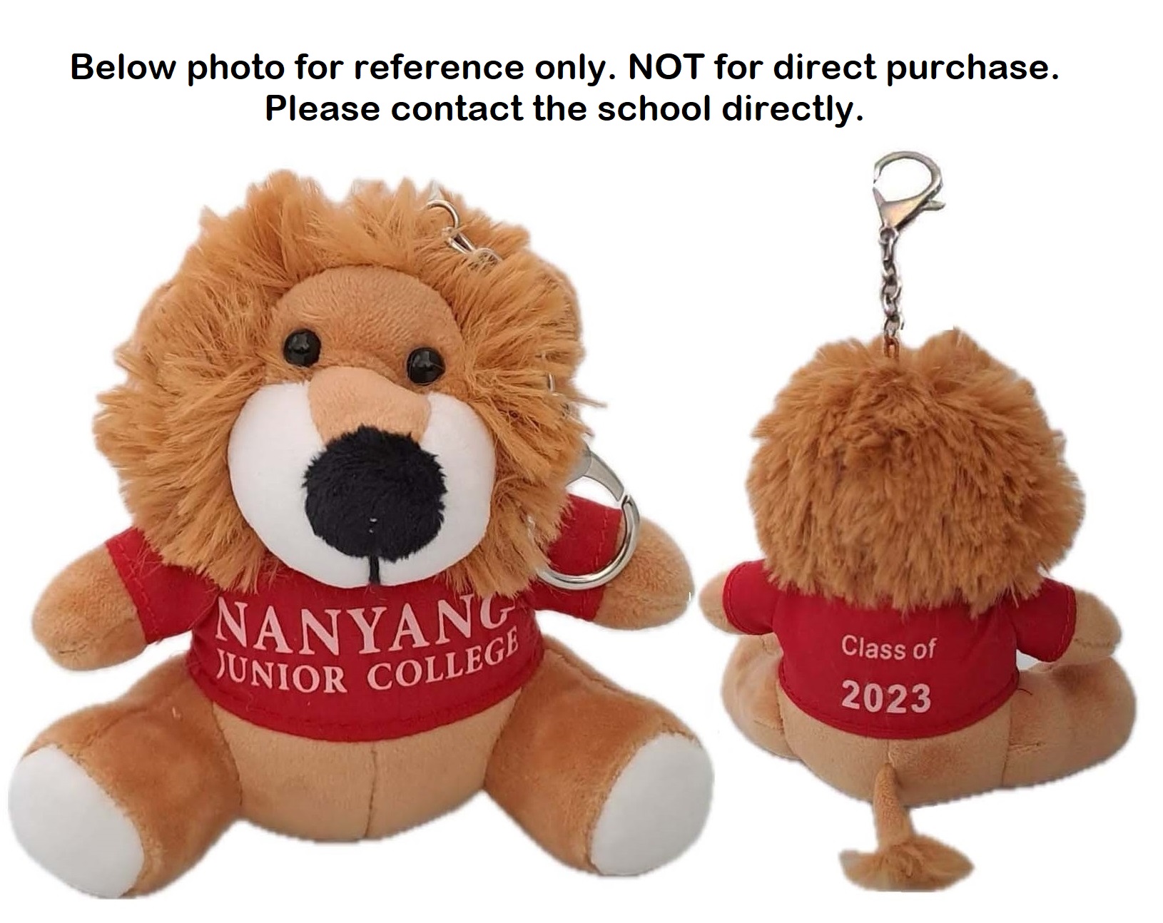 Nanyang Lion Plush Keychain