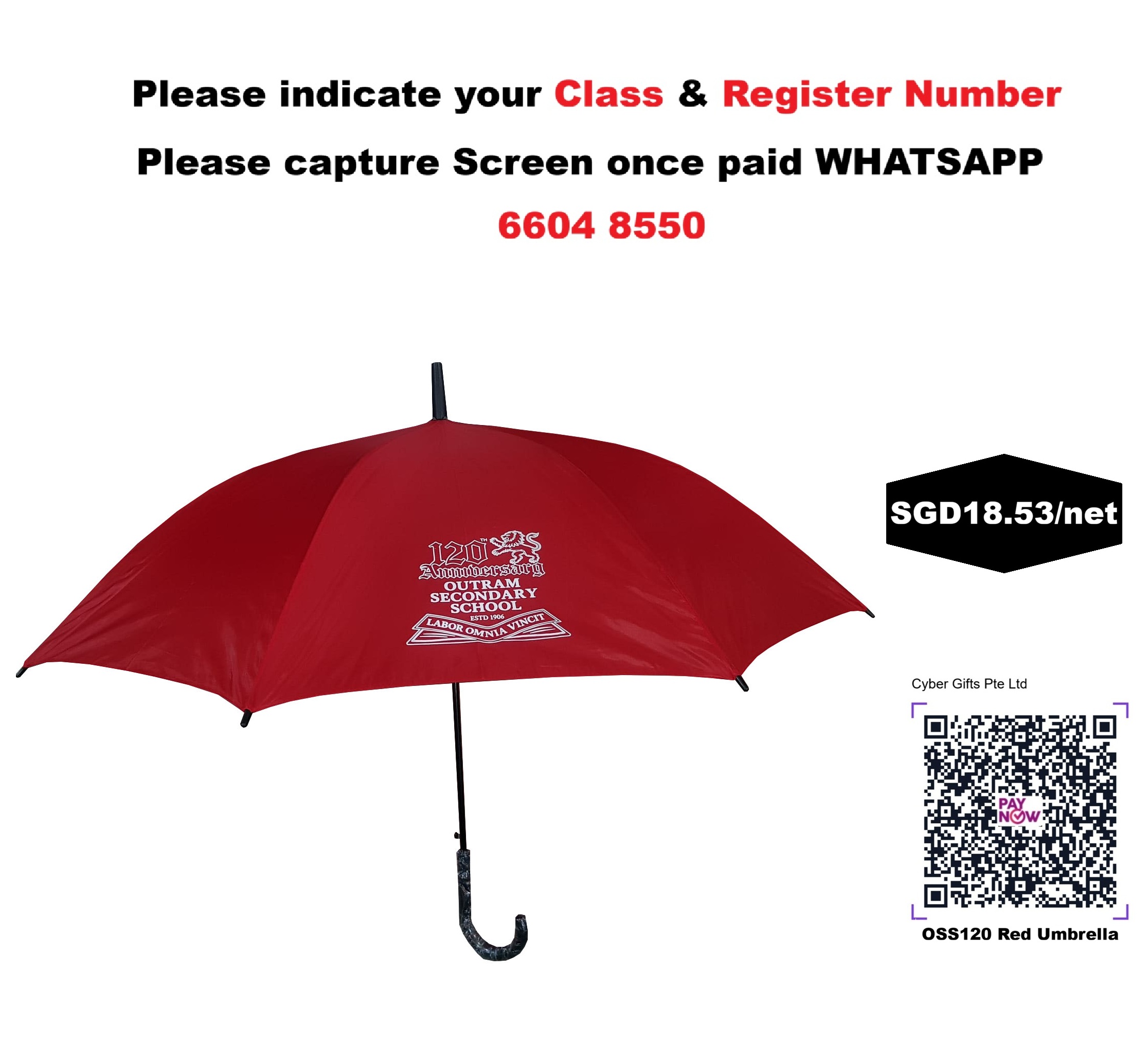 OSS120 Umbrella (Red)